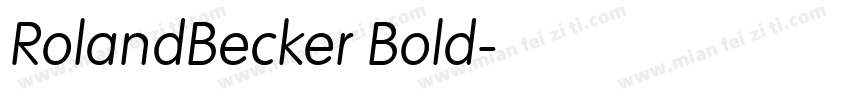 RolandBecker Bold字体转换